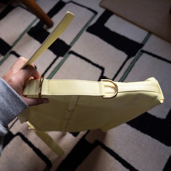 EUC Givenchy Voyou Medium Leather Hobo Bag in Soft Yellow - Picture 6 of 10